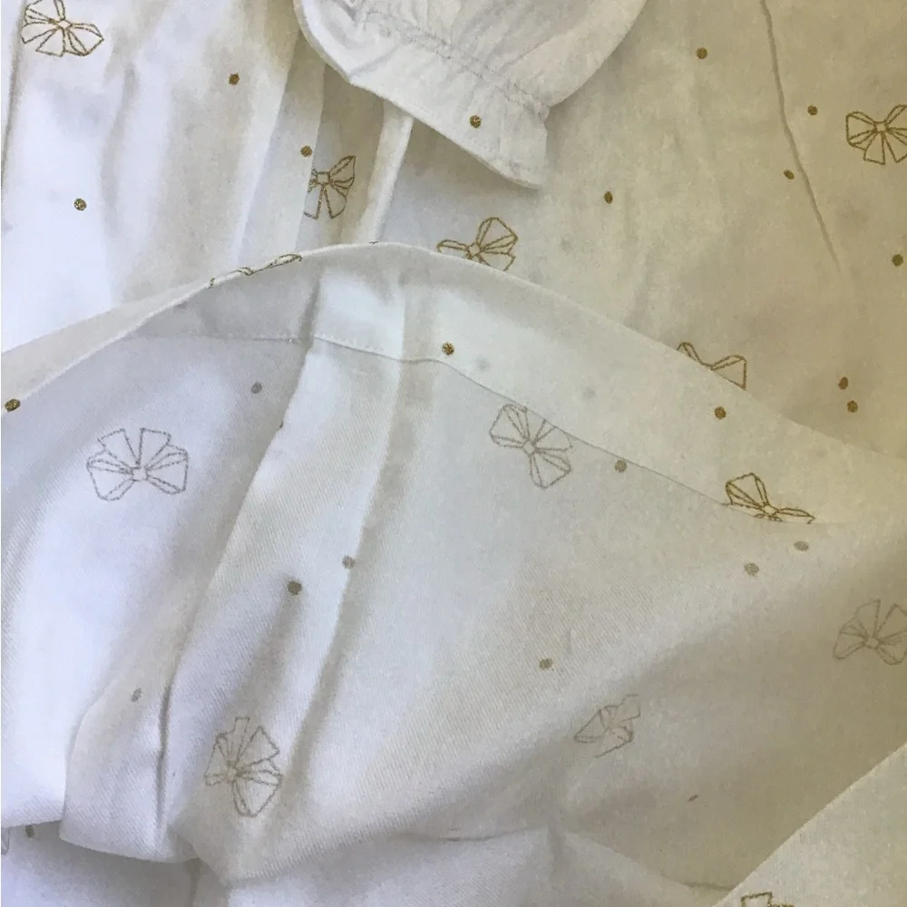New with tag Jacadi girl’s holiday nightgown with Gold Accents size 12